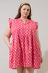 Paden Abstract Kass Ruffle Mini Dress Curve